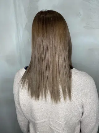 ミディアム カラー ヘアアレンジ Belle hair Design青野大貴のヘアスタイル