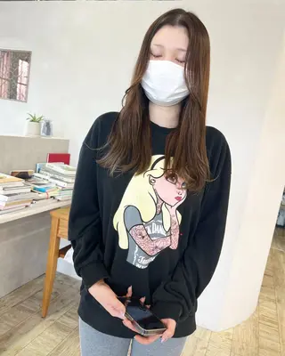 ロング カラー テトネ タカシのヘアスタイル