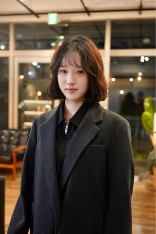 ミディアム パーマ Basis 田口豪司のヘアスタイル