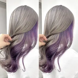 ロング カラー ハイトーン🎀 暖色系カラー🎀愛美のヘアスタイル