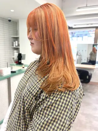 セミロング Miyu🌊/海外 風ハイライトのヘアスタイル