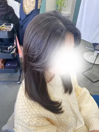 ロング カジカワサキ/髪質 改善/クロスパーマのヘアスタイル