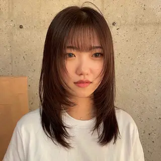 ミディアム 平尾/薬院*北谷治子 *艶髪レイヤーカットのヘアスタイル