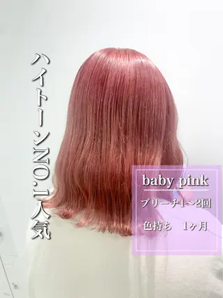 セミロング カラー パーマ ヘアアレンジ ネイル マツエク・マツパ 韓国風ベージュ🤎 赤みなし🌿横浜🤎のヘアスタイル