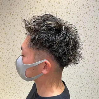 ショート パーマ メンズ 桑原 希吏のヘアスタイル