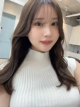 セミロング カラー うる艶ヘア♡韓国好き 透明感　shotaのヘアスタイル