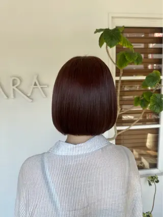 ショート mei/ オリーブ/縮毛矯正のヘアスタイル