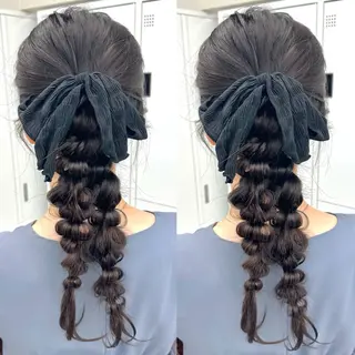 ロング ヘアアレンジ ヘアメ🎀推しカラー 🥣横浜/しほ🧸のヘアスタイル