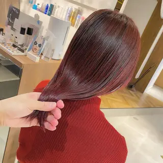 セミロング カラー 髪質改善特化 安東駿介のヘアスタイル