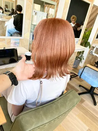ミディアム ケアブリーチ 黒瀬有汰のヘアスタイル
