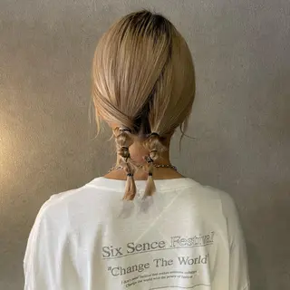 ヘアアレンジ ヘアアレンジ/ 暖色🩵hazukiのヘアスタイル