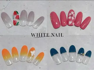 ネイル WHITE NAIL ホワイトネイルのネイルデザイン