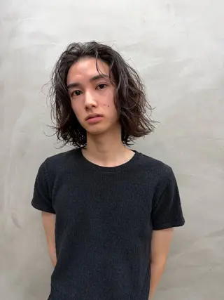 パーマ メンズ メンズカット パーマ[佐橋]のヘアスタイル