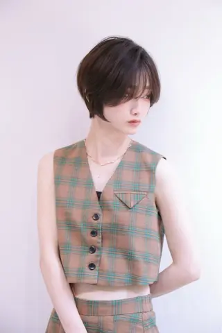 ショート カラー 縮毛矯正×髪質改善 店長　DAITOのヘアスタイル