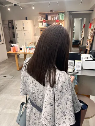 ミディアム カラー マミ🌱 ボブ/津田沼のヘアスタイル