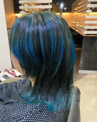 ミディアム カラー ヘアアレンジ 烏山 達也のヘアスタイル