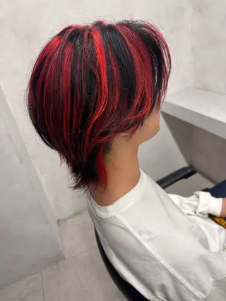 ショート ︎🌟YUYA/複雑 履歴/デザインカラーのヘアスタイル