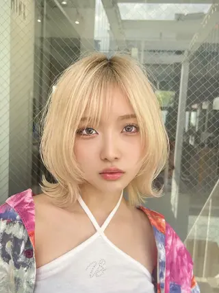 ミディアム カラー ⟡ボブ⟡レイヤー⟡ MINX岩下愛翔のヘアスタイル