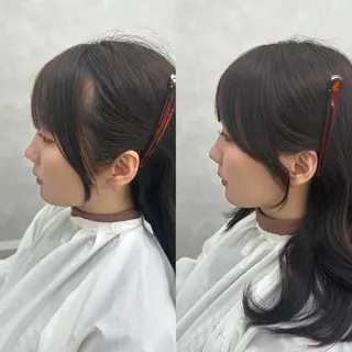 セミロング 韓国ヘア特化🇰🇷 心斎橋【ユリカ】のヘアスタイル
