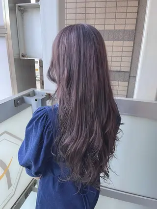 ロング カラー 岩谷/ブリーチ 🪽透明感カラーのヘアスタイル