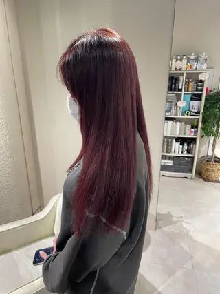 ロング カラー ムラ修正.ブリーチ エクステ🤍アミルのヘアスタイル