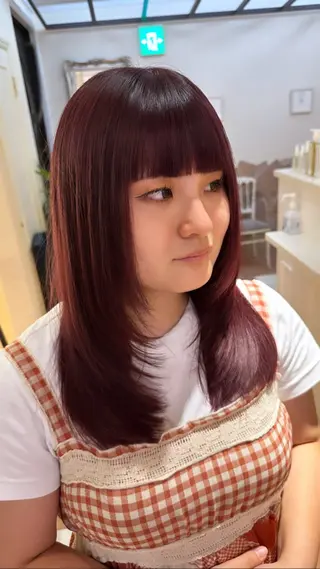 ミディアム カラー 韓国系レイヤー特化 hiroのヘアスタイル
