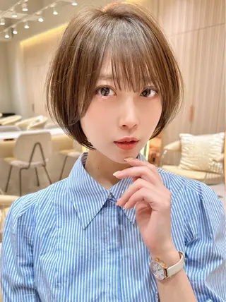 ショート カラー 縮毛矯正✨🫧 レイヤー川村利幸のヘアスタイル