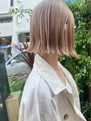 ミディアム ♥️ボブ/ブリーチ なしカラー/mahoのヘアスタイル