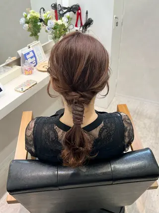 セミロング ヘアアレンジ 菅村 緋莉🎀ガーリーヘアのヘアスタイル
