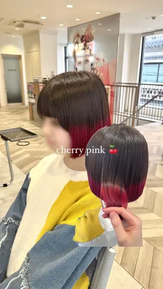 ミディアム カラー レイヤーカット Y2K/𝓡𝓲𝓷のヘアスタイル