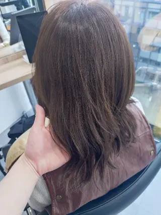 ミディアム カラー ヘアアレンジ/柔らか 艶カラー/AKARIのヘアスタイル