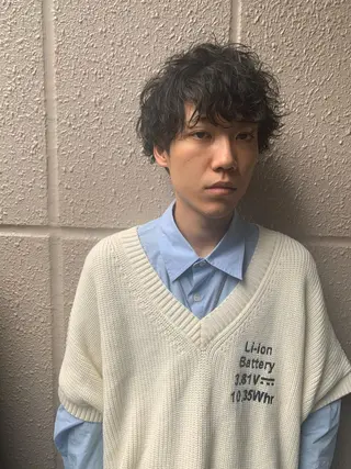 ショート パーマ メンズ Vir by browのヘアスタイル