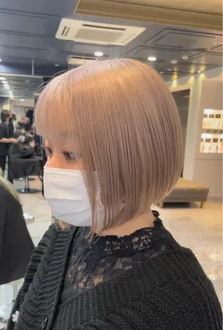 ショート ボブ/艶カラー/ 縮毛矯正/寺岡祐斗のヘアスタイル
