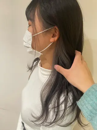 ミディアム 永田 優希のヘアスタイル