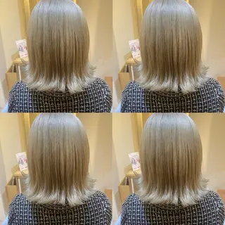 ミディアム カラー 金島 青のヘアスタイル