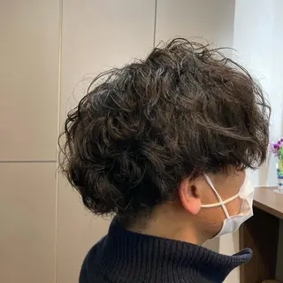ショート パーマ 藤森 達也のヘアスタイル
