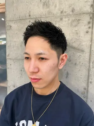 メンズ 縮毛矯正 髪質改善 韓国風レイヤー 吉田のヘアスタイル