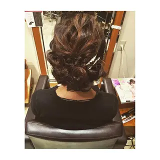 セミロング ロング ヘアアレンジ G LUX 清水のマツエク・マツパデザイン