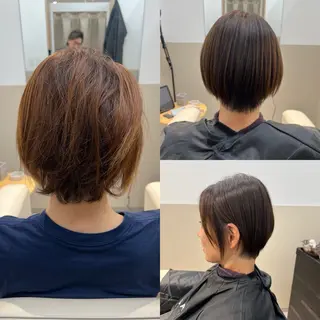 ショート カラー パーマ 神戸三宮美髪矯正 髪質改善特化★神田のヘアスタイル