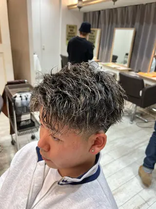 ショート カラー パーマ メンズ 💈men's💈 satoru中目黒のヘアスタイル