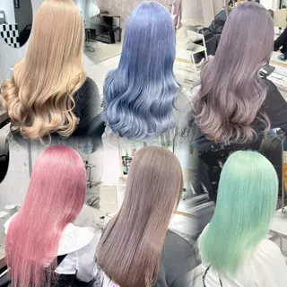 ロング カラー パーマ ヘアアレンジ メンズ キッズ 💖オタク美容師 ꒰ঌ♡モモ♡໒꒱のヘアスタイル