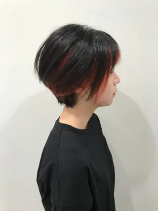 ショート カラー クロスパーマ松永裕久 似合わせカットのヘアスタイル
