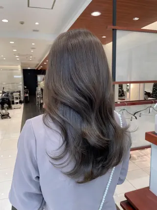 セミロング カラー BiBi 武田 あやのヘアスタイル