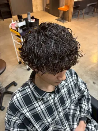 ミディアム パーマ toa/ メンズのヘアスタイル