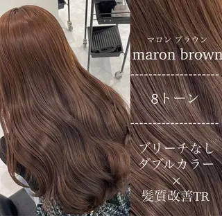 カラー 🤍ブリーチなし ブラウンhimi🤍のヘアスタイル