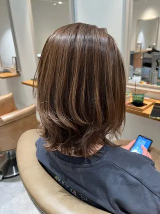 ミディアム 大河原 美優のヘアスタイル