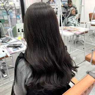 セミロング カラー ヘアアレンジ ブリーチなしカラー /新百合ヶ丘/安形翔のヘアスタイル
