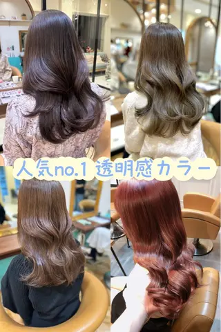 ロング 透明感カラー縮毛矯正 レイヤー/えいすけのヘアスタイル