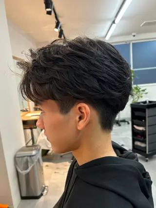 パーマ メンズ 保立/フェザーパーマ /メンズカット千葉のヘアスタイル