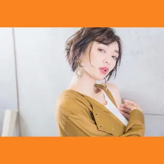 ショート カラー パーマ ヘアアレンジ 【白髪ぼかし 専門GBG】自由が丘のヘアスタイル